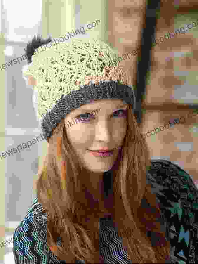 A Beautiful Knitted Pixie Hat With Intricate Lacework, Resembling A Dew Drop Nestled Upon A Flower. Little Dew Drop Pixie Hat Knitting Pattern 4 Sizes Included
