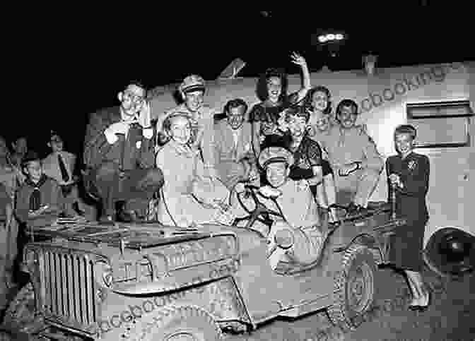 A Black And White Photograph Of A Group Of Hollywood Stars Gathered In A War Bond Rally During World War II. Five Came Back: A Story Of Hollywood And The Second World War