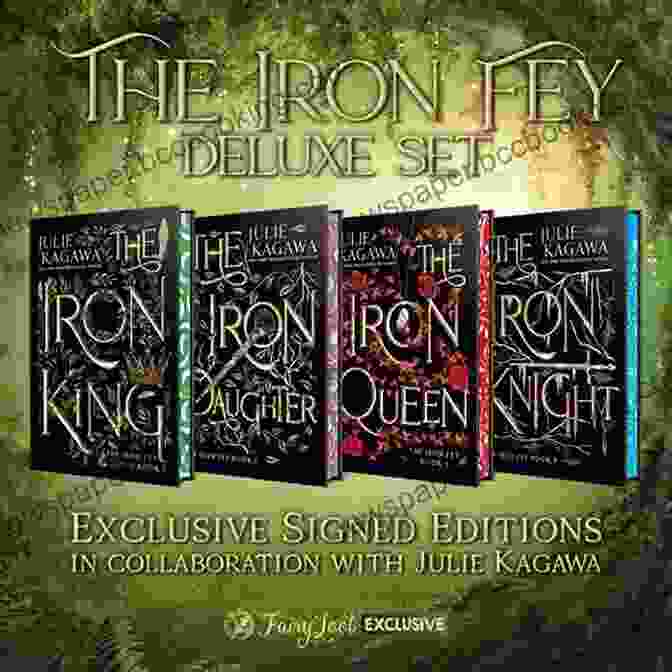 A Collection Of The Iron Fey Books, Including The Special Edition Of The Iron King, Showcasing The Vibrant And Eye Catching Spines The Iron King Special Edition (The Iron Fey 1)