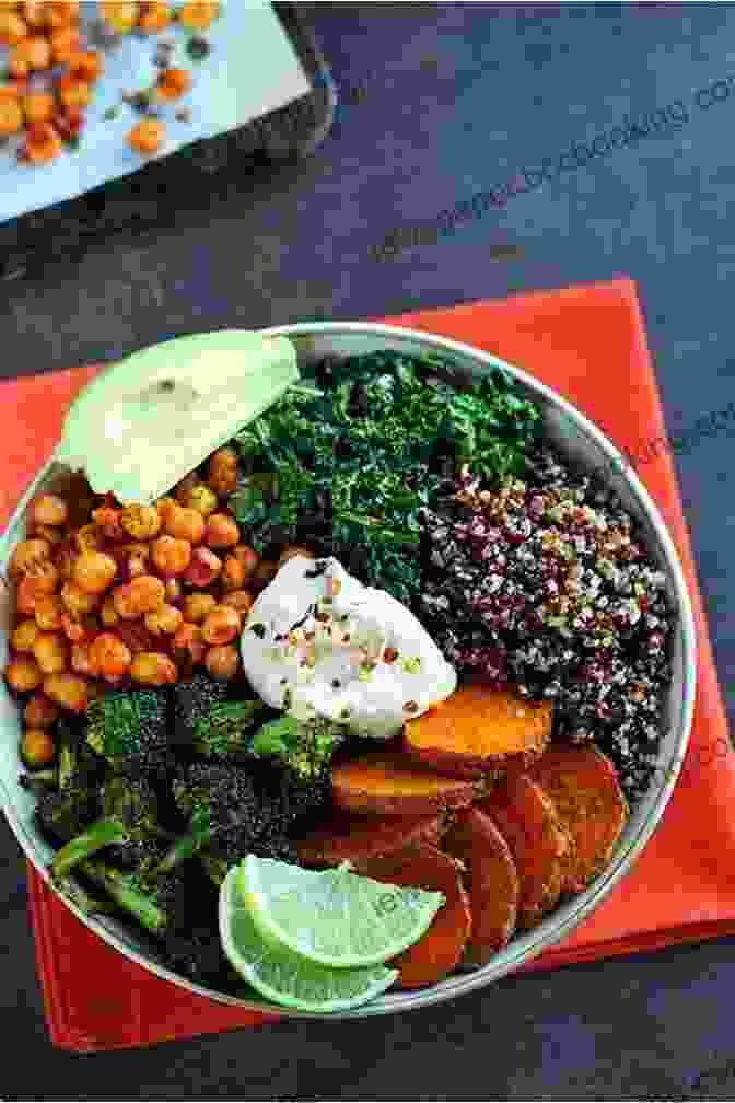 A Colorful Plate Of Plant Based Food, Including Roasted Vegetables, Quinoa, And A Variety Of Fresh Fruits And Vegetables. The Accidental Vegetarian: Delicious Food Without Meat