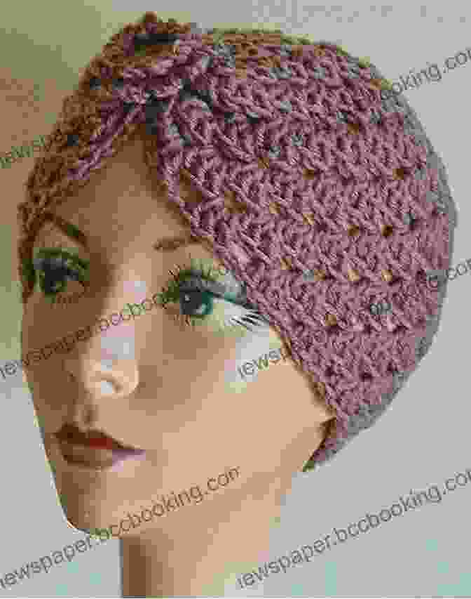 A Crocheted Turban Hat In A Variegated Yarn, Worn With A Brooch At The Knot. Turban Hat Crochet Pattern: Quick And Easy Project