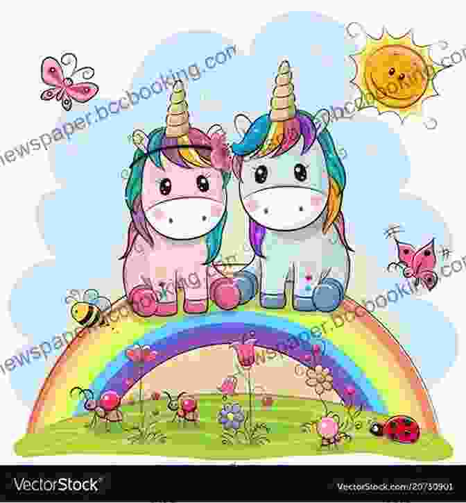 A Group Of Unicorns Playing On A Rainbow Where Do Unicorns Go On Vacation?
