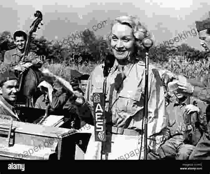 A Photograph Of Marlene Dietrich Performing For American Troops During World War II. Five Came Back: A Story Of Hollywood And The Second World War