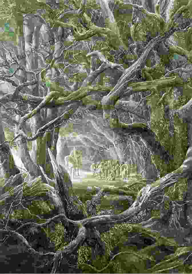 A Starlit Woodland In The Elven Realm Of Rivendell, With Ancient Trees And Winding Paths. Where Do Elves Go On Vacation?