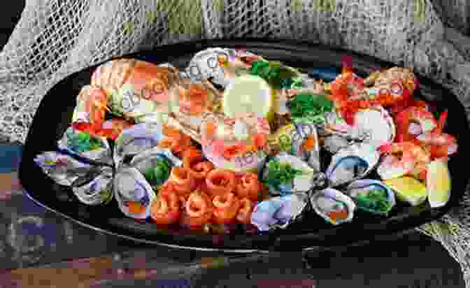 A Variety Of Seafood Parts Displayed On A Platter. Food Anatomy: The Curious Parts Pieces Of Our Edible World