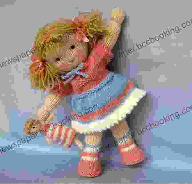 An Adorable Knitted Doll With A Bright Yellow Dress And A Cheerful Smile SSK Sunny Days Doll Knitting Pattern