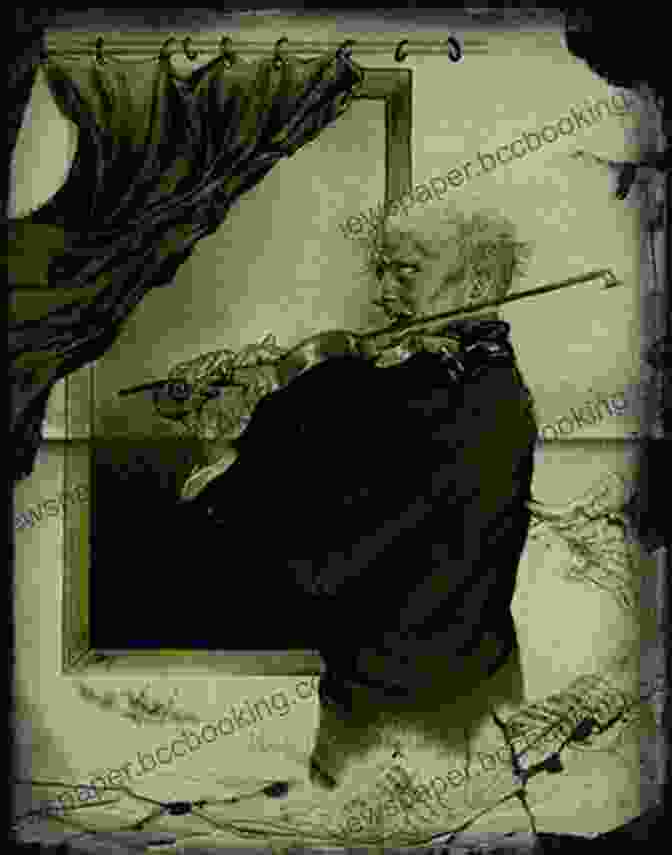 An Enigmatic Image Of Erich Zann Playing The Violin In A Dimly Lit Attic. The Music Of Erich Zann
