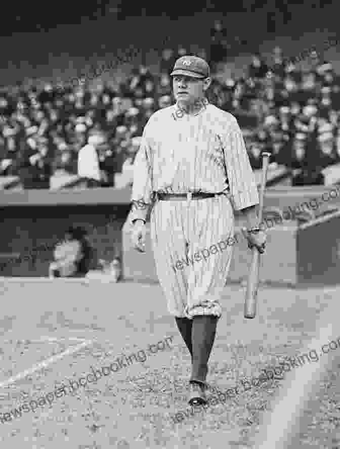 Babe Ruth, A Legendary Baseball Player, Is Depicted In A Black And White Photo. He Is Wearing A New York Yankees Uniform And Holding A Baseball Bat. Babe Ruth: Legends In Sports