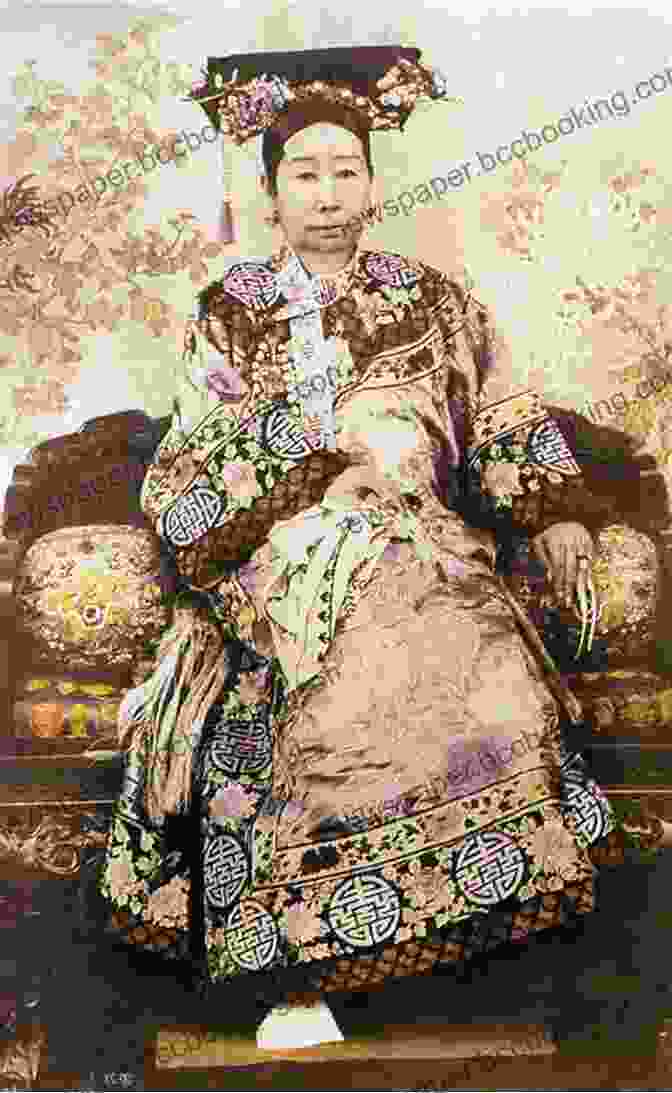 Empress Dowager Cixi In Royal Attire, Seated On A Throne Surrounded By Elaborate Decorations Empress Dowager Cixi Jung Chang