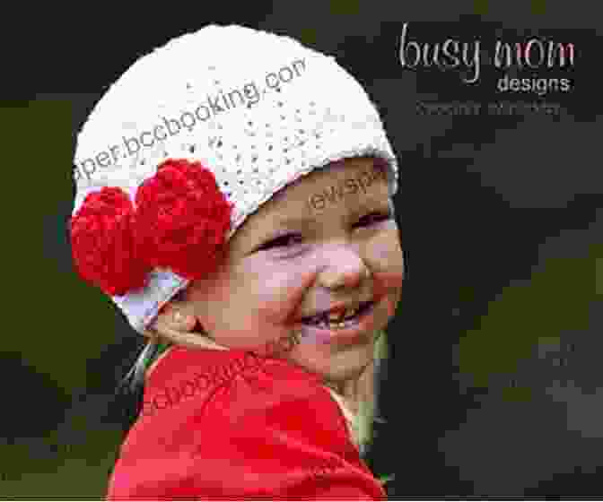 Exquisite Bella Rose Beanie Crochet Pattern By Busy Mom, Showcasing Intricate Lacework And A Delicate Rose Bloom Crochet Pattern The Bella Rose Beanie Easy Hat And Flower Pattern By Busy Mom Designs