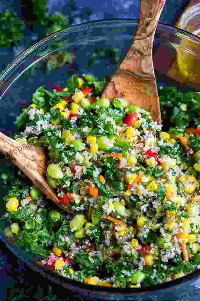 Fresh And Vibrant Quinoa Salad With A Rainbow Of Vegetables Topped With A Tangy Dressing The Healthy Teen Cookbook: Around The World In 80 Fantastic Recipes (Teen Girl Gift)