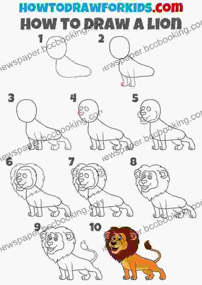 How To Draw A Cute Lion With Simple Shapes How To Draw 25 Animals Step By Step: Learn How To Draw Cute Animals With Simple Shapes With Easy Drawing Tutorial For Kids 4 8 Preschool Picture Birds Etc) (How To Draw For Kids)