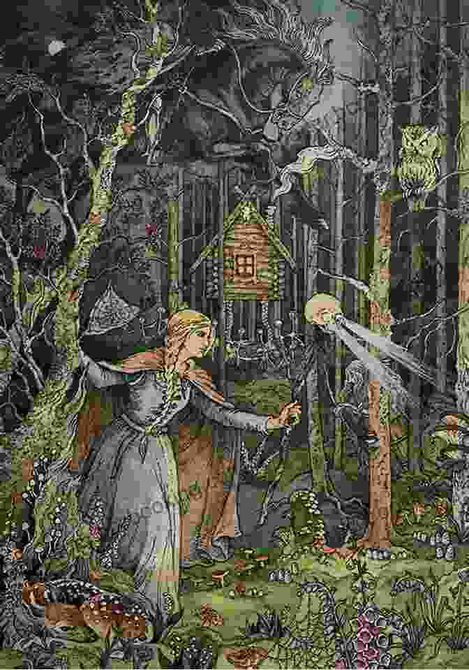 Illustration Of Vasilisa Standing In A Forest, Surrounded By Magical Creatures Vasilisa (Old Rus 1) Julie Mathison