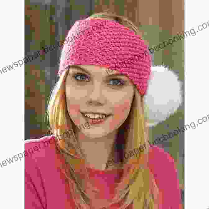 Knitted Headband With A Pom Pom Headband Quick And Easy Knitting Pattern