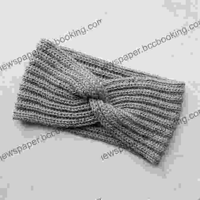 Knitted Headband With A Ribbed Pattern Headband Quick And Easy Knitting Pattern