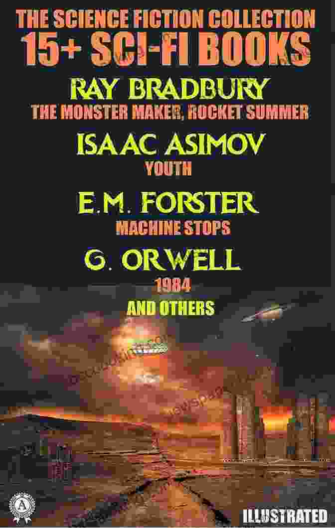 Neuromancer Book Cover The Science Fiction Collection 15+ Sci Fi Books: Ray Bradbury The Monster Maker Rocket Summer Isaac Asimov Youth E M Forster Machine Stops G Orwell 1984 And Others