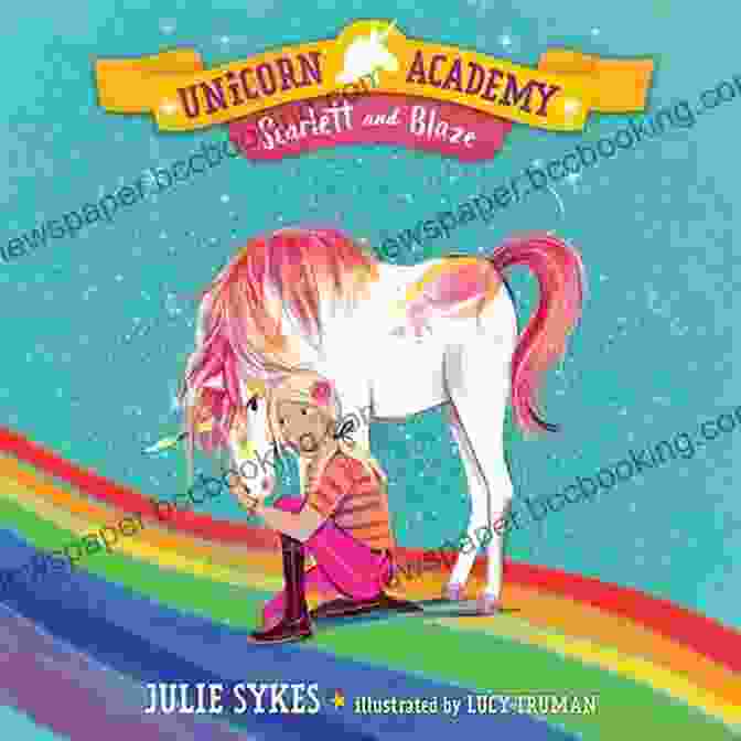 Scarlett And Blaze, Two Young Unicorns, Stand Together In A Meadow Unicorn Academy #2: Scarlett And Blaze