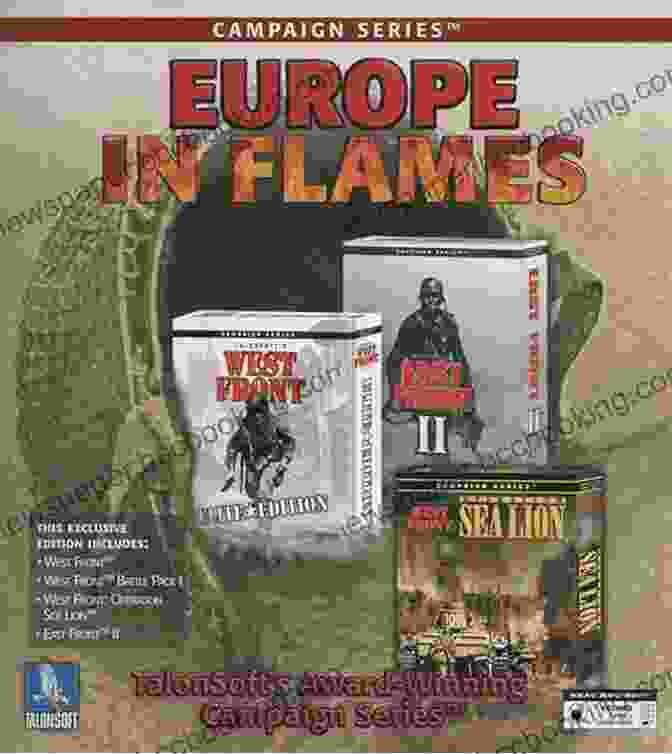 World War II Europe In Flames Book Cover With Soldiers Marching In Flames World War II Chronicles Europe In Flames